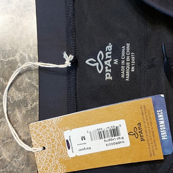 NWT Prana Ergo Leggings Stargazer, Black and Gray Size Medium - Picture 5 of 6